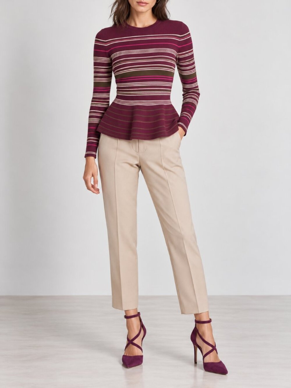 Reiss Arizona Trouser Tan Wool Blend Ankle Crop Suit Dress Pants SZ 2 New